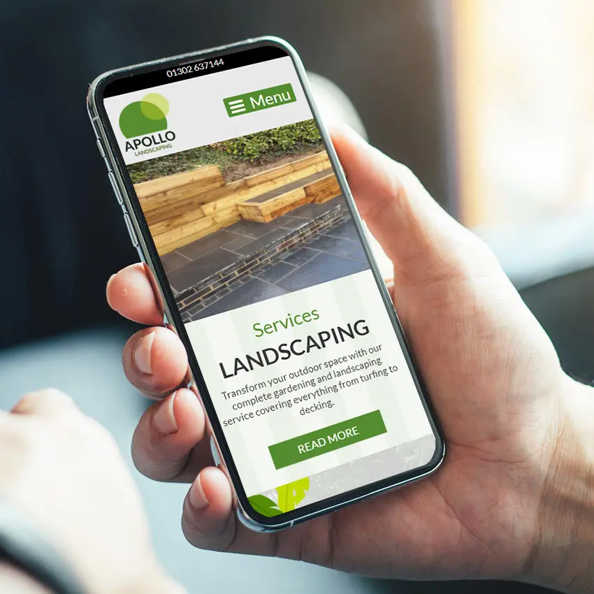 Apollo Landscaping on mobile