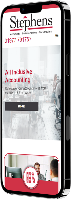 Stephens Accountants mobile view